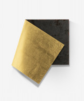 o.T., Bitumen, Acryl, Blattgold, 35 x 31,5 cm