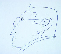 o.T., Kugelschreiber auf Papier, 21 x 29,7 cm